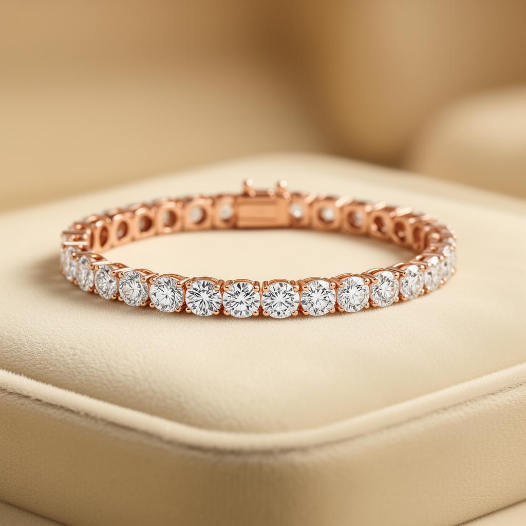 The Lumière Tennis Bracelet - 14k Rose Gold