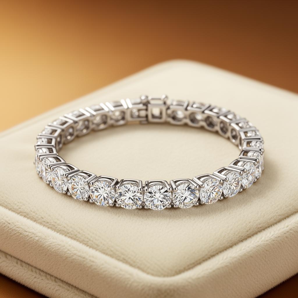 The Lumière Tennis Bracelet - 14k White Gold
