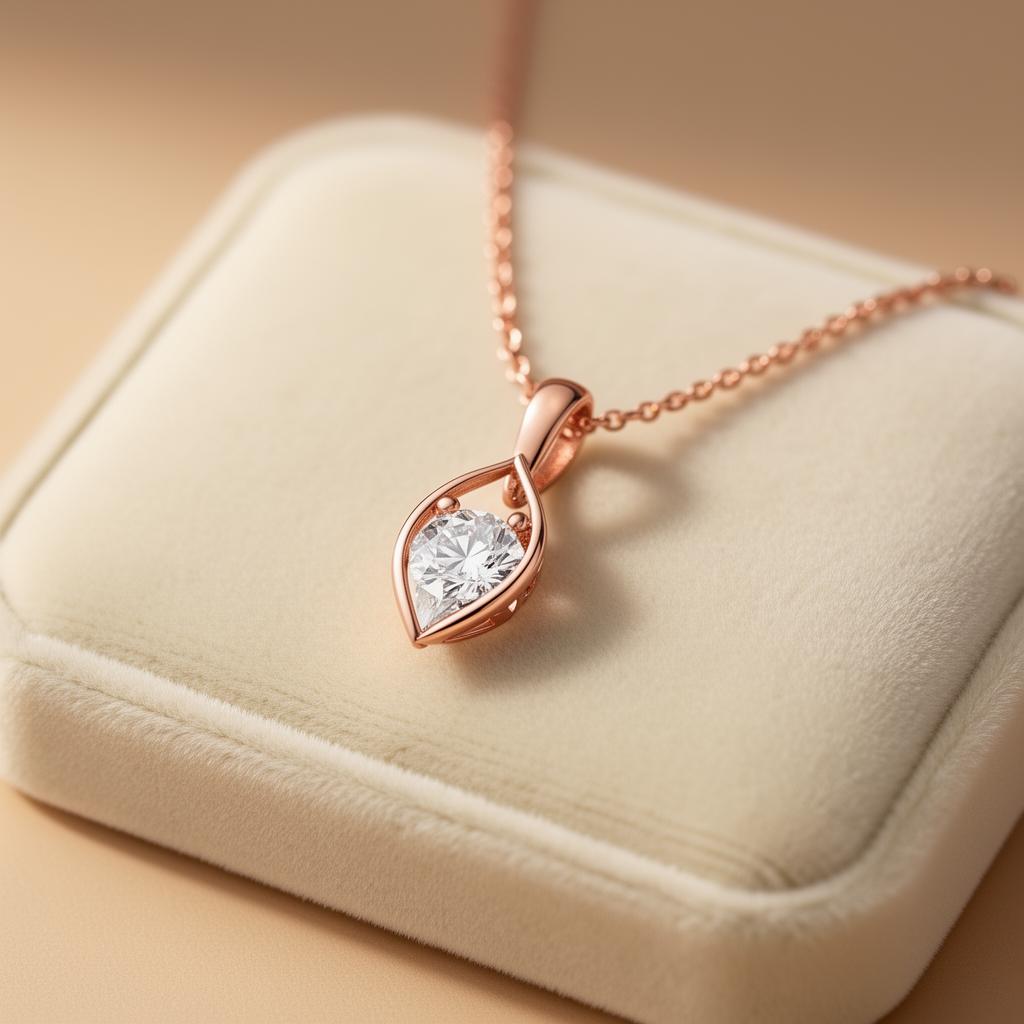 The Pétale Pendant Necklace - 14k Rose Gold