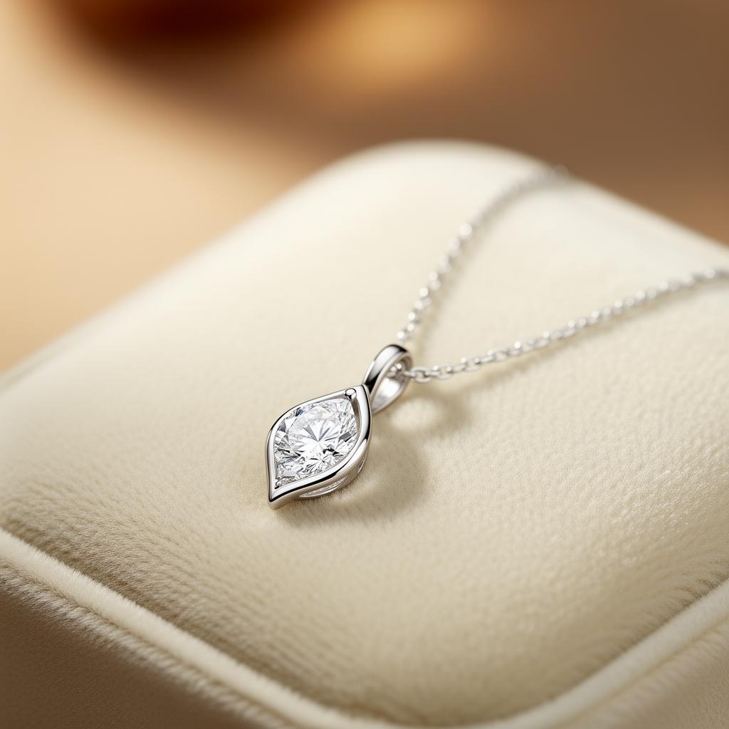 The Pétale Pendant Necklace - 14k White Gold