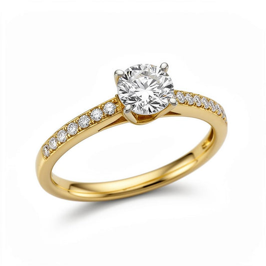 Side Stone Lab Diamond Ring