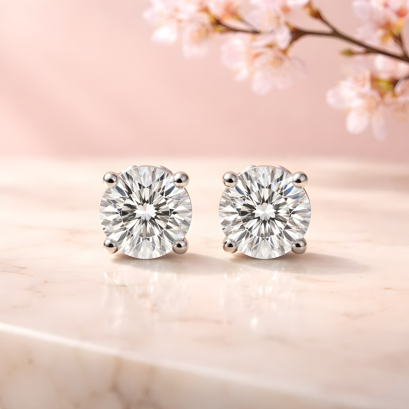 2 Carats Diamond Earrings
